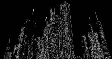 soyut mimari duvar kağıdı tasarımı, dijital konsept arkaplan