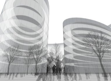 soyut mimari duvar kağıdı tasarımı, dijital konsept arkaplan