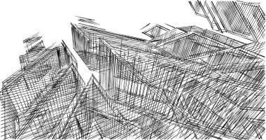 soyut mimari duvar kağıdı tasarımı, dijital konsept arkaplan