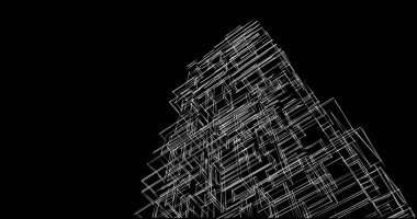 soyut mimari duvar kağıdı tasarımı, dijital konsept arkaplan