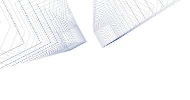 Mimari sanat konseptinde soyut çizgiler, minimum geometrik şekiller. 