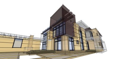 soyut mimari duvar kağıdı tasarımı, dijital konsept arkaplan