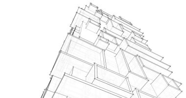 soyut mimari duvar kağıdı tasarımı, dijital konsept arkaplan