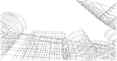 soyut mimari duvar kağıdı tasarımı, dijital konsept arkaplan