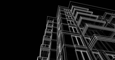 soyut mimari duvar kağıdı tasarımı, dijital konsept arkaplan