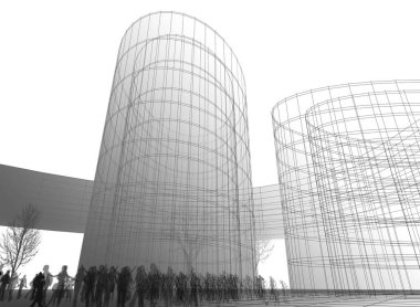 soyut mimari duvar kağıdı tasarımı, dijital konsept arkaplan