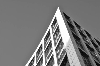 Arkaplanda mimari bina 3d illüstrasyon