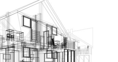 soyut mimari duvar kağıdı tasarımı, dijital konsept arkaplan