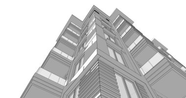 soyut mimari duvar kağıdı tasarımı, dijital konsept arkaplan