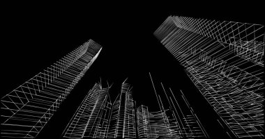 soyut mimari duvar kağıdı tasarımı, dijital konsept arkaplan