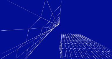 soyut mimari duvar kağıdı tasarımı, dijital konsept arkaplan