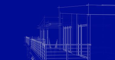 soyut mimari duvar kağıdı tasarımı, dijital konsept arkaplan