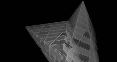 soyut mimari duvar kağıdı tasarımı, dijital konsept arkaplan