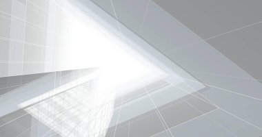 Mimari sanat konseptinde soyut çizgiler, minimum geometrik şekiller. 