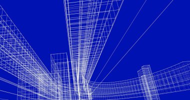 soyut mimari duvar kağıdı tasarımı, dijital konsept arkaplan