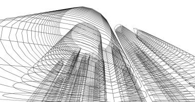 soyut mimari duvar kağıdı tasarımı, dijital konsept arkaplan