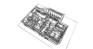 soyut mimari duvar kağıdı tasarımı, dijital konsept arkaplan