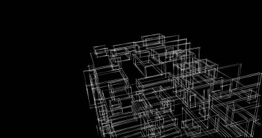 soyut mimari duvar kağıdı tasarımı, dijital konsept arkaplan