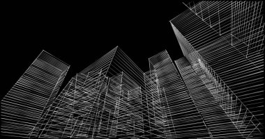 soyut mimari duvar kağıdı tasarımı, dijital konsept arkaplan