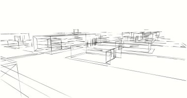 soyut mimari duvar kağıdı tasarımı, dijital konsept arkaplan