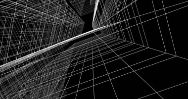 soyut mimari duvar kağıdı tasarımı, dijital konsept arkaplan