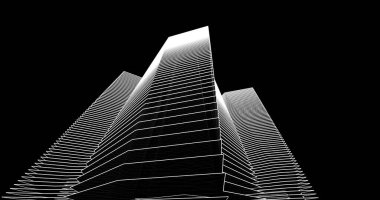 soyut mimari duvar kağıdı tasarımı, dijital konsept arkaplan