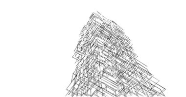 soyut mimari duvar kağıdı tasarımı, dijital konsept arkaplan