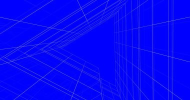 Mimari sanat konseptinde soyut çizgiler, minimum geometrik şekiller. 