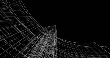 soyut mimari duvar kağıdı tasarımı, dijital konsept arkaplan