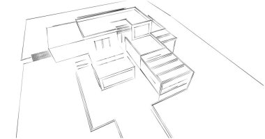 soyut mimari duvar kağıdı tasarımı, dijital konsept arkaplan