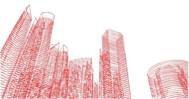 soyut mimari duvar kağıdı tasarımı, dijital konsept arkaplan