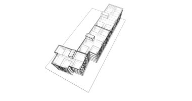 soyut mimari duvar kağıdı tasarımı, dijital konsept arkaplan
