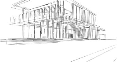 soyut mimari duvar kağıdı tasarımı, dijital konsept arkaplan