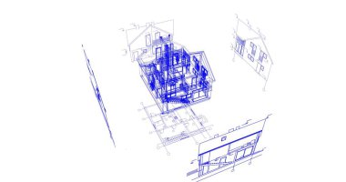soyut mimari duvar kağıdı tasarımı, dijital konsept arkaplan