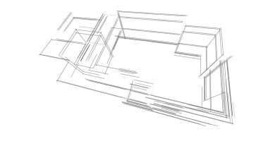 soyut mimari duvar kağıdı tasarımı, dijital konsept arkaplan