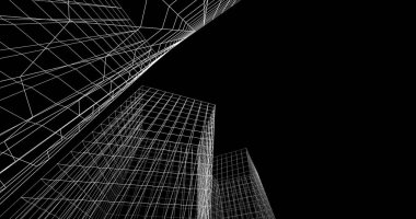 soyut mimari duvar kağıdı tasarımı, dijital konsept arkaplan