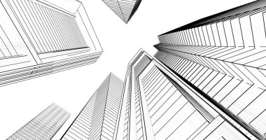 soyut mimari duvar kağıdı tasarımı, dijital konsept arkaplan