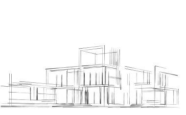 soyut mimari duvar kağıdı tasarımı, dijital konsept arkaplan