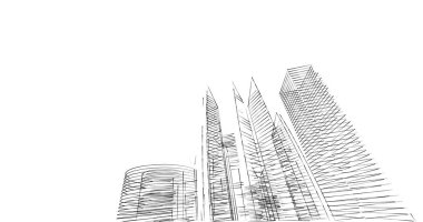 soyut mimari duvar kağıdı tasarımı, dijital konsept arkaplan