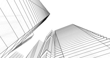 soyut mimari duvar kağıdı tasarımı, dijital konsept arkaplan