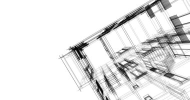 soyut mimari duvar kağıdı tasarımı, dijital konsept arkaplan