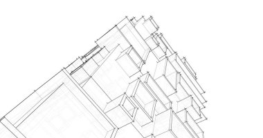 soyut mimari duvar kağıdı tasarımı, dijital konsept arkaplan