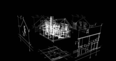 minimal geometrik şekiller, mimari çizgiler