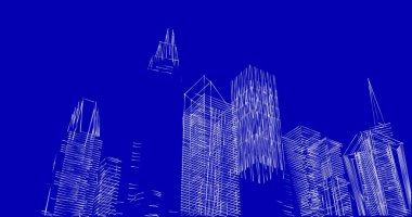 soyut mimari duvar kağıdı tasarımı, dijital konsept arkaplan