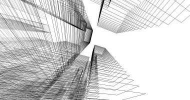 soyut mimari duvar kağıdı tasarımı, dijital konsept arkaplan