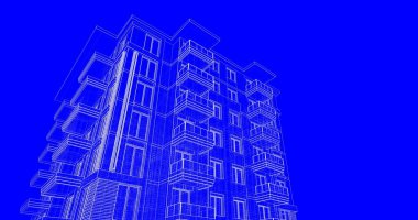 soyut mimari duvar kağıdı tasarımı, dijital konsept arkaplan