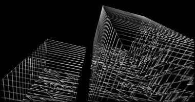 soyut mimari duvar kağıdı tasarımı, dijital konsept arkaplan
