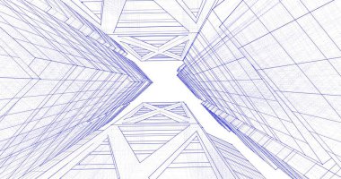 soyut mimari duvar kağıdı tasarımı, dijital konsept arkaplan