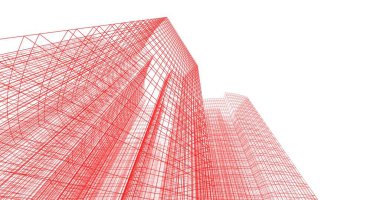 soyut mimari duvar kağıdı tasarımı, dijital konsept arkaplan