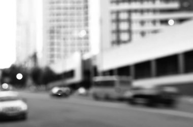 Bulanık şehir. Renkli soyut arkaplan